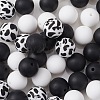 Round Food Grade Eco-Friendly Silicone Focal Beads SIL-YW0001-14A-2