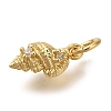 Rack Plating Brass Micro Pave Cubic Zirconia Charms KK-I720-55G-2