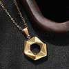 304 Stainless Steel Geometric Pendant Necklaces for Women NJEW-S439-04B-G-3