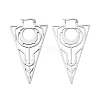 304 Stainless Steel Triangle Hoop Earrings EJEW-M031-01P-1