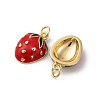 Brass Enamel Pendants KK-S525-10G-A-2