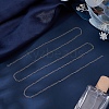 1M Rhodium Plated 925 Sterling Silver Curb Chains STER-BBC0007-95-4