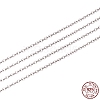 Anti-Tarnish Rhodium Plated 925 Sterling Silver Cable Chain STER-WH0011-04P-2