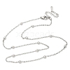 Brass Ball Cable Chain Necklaces for Women NJEW-M051-01P-2