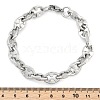 304 Stainless Steel Oval Link Chain Bracelets for Women Men BJEW-F488-48C-P-5