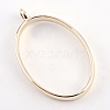 Rack Plating Alloy Oval Open Back Bezel Pendants LS-PALLOY-S047-26E-FF-2