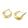 Rack Plating Brass Teardrop Hoop Earrings with Cubic Zirconia EJEW-M222-01G-2