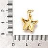 Rack Plating Brass Star Fish Connector Charms KK-L225-046G-3