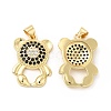 Brass Micro Pave Cubic Zirconia Pendants KK-H441-04G-1