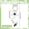 Leather and Alloy Keychain HJEW-WH20022-04A-01-2