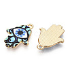 Printed Light Gold Tone Alloy Pendants ENAM-N056-206M-1