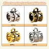 4 Colors Tibetan Style Alloy Tube Bails TIBE-YW0001-25-2