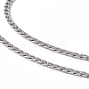 201 Surgical Stainless Steel Curb Chain Necklace for Women Men NJEW-P268-A38-1X5-2
