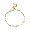 Ion Plating(IP) 304 Stainless Steel Paperclip Chain Bracelet for Women BJEW-G667-05G-1