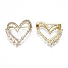 Crystal Rhinestone Double Heart with Plastic Pearl JEWB-N007-080-2
