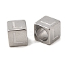 304 Stainless Steel European Beads STAS-D382-02L-P-1
