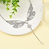 304 Stainless Steel & Glass Pendant Necklaces NJEW-TA00252-1