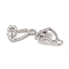 Brass Micro Pave Clear Cubic Zirconia Charms LS-KK-L212-19P-2