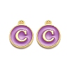 Golden Plated Alloy Enamel Charms ENAM-Q437-12C-1