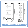 2 Sets 2 Sizes Clear Acrylic Airplane Model Holders with Scales ODIS-WH0025-170B-2