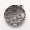 Brass Micro Pave Cubic Zirconia Pendants ZIRC-L061-17-3