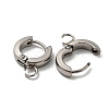 Tarnish Resistant 201 Stainless Steel Huggie Hoop Earrings Findings STAS-A167-01I-P-2