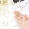 CHGCRAFT 16Pcs 4 Styles Brass Linking Rings KK-CA0001-57G-3