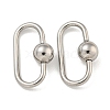 Non-Tarnish 304 Stainless Steel Screw Carabiner Lock Charms STAS-C092-03B-P-1