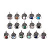 Natural & Synthetic Gemstone Alloy Pendants FIND-E023-05AS-1