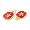 Brass Micro Pave Cubic Zirconia Pendants KK-E068-VB444-2-3