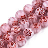 Handmade Millefiori Glass Beads Strands X-LK-T001-10A-1