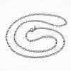 Non-Tarnish 304 Stainless Steel Figaro Chain Necklaces NJEW-H445-01P-1