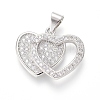 Brass Micro Pave Cubic Zirconia Pendants ZIRC-I032-47-2