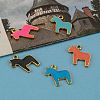 Alloy Enamel Animal Horse Pendants ENAM-M004-G-6