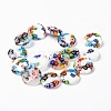 Handmade Millefiori Glass Beads Strands LK140-4