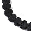 Natural Lava Rock Beaded Stretch Bracelets for Men Women BJEW-G727-01C-2