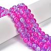 1 Strand Transparent Crackle Glass Round Beads Strands X-CCG-Q002-10mm-09-4