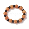 3Pcs 3 Styles Halloween Skull & Pumpkin Resin Beaded Stretch Bracelet Sets BJEW-JB10877-3