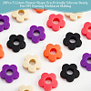  20Pcs 5 Colors Food Grade Eco-Friendly Silicone Beads SIL-NB0001-14B-4