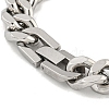 Non-Tarnish 201 Stainless Steel Cuban Link Chain Bracelets for Women and Men BJEW-F473-03P-02-3