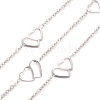 Tarnish Resistant 304 Stainless Steel Heart Link Cable Chains CHS-E006-05P-1