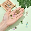 10Pcs 5 Styles Glass & Alloy & Acrylic Pendants PALLOY-YW00219-4