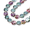 Electroplate Translucent Glass Beads Strands EGLA-N002-27-D02-3