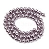 Electroplated Shell Pearl Beads Strands X-BSHE-G041-6mm-02-2
