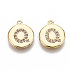 Brass Micro Pave Clear Cubic Zirconia Charms KK-N231-233Q-NF-1