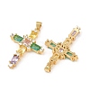 Brass with Cubic Zirconia Pendants LS-KK-L255-08G-2