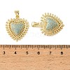 Brass Micro Pave Sky Blue Cubic Zirconia Pendants CU-CBA6938-07G-05-3