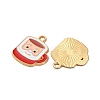 Christmas Alloy Enamel Pendants ENAM-K080-01H-G-2