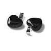 Natural Black Agate Pendants G-I311-A16-01-2