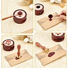 Brass Wax Seal Stamp with Rosewood Handle AJEW-WH0412-0354-3